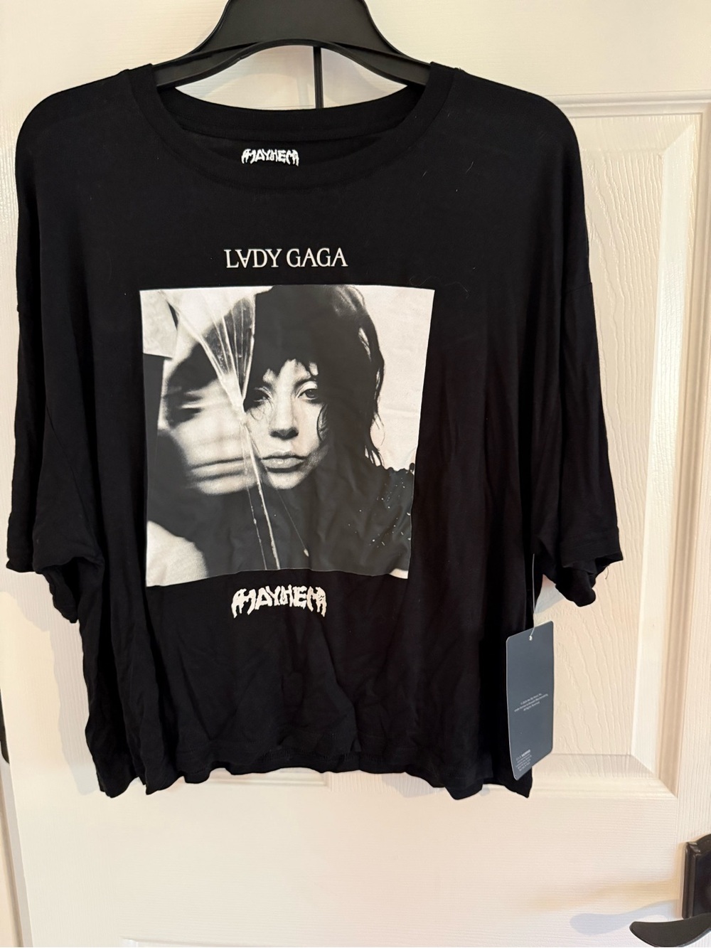 Lady Gaga Black Graphic Tee and shorts pajama set